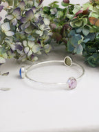 Three Stone Bangle Bracelet (size XS) by Ash & Rose