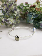 Three Stone Bangle Bracelet (size XS) by Ash & Rose