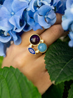 Three-Stone Statement Ring by Ash & Rose