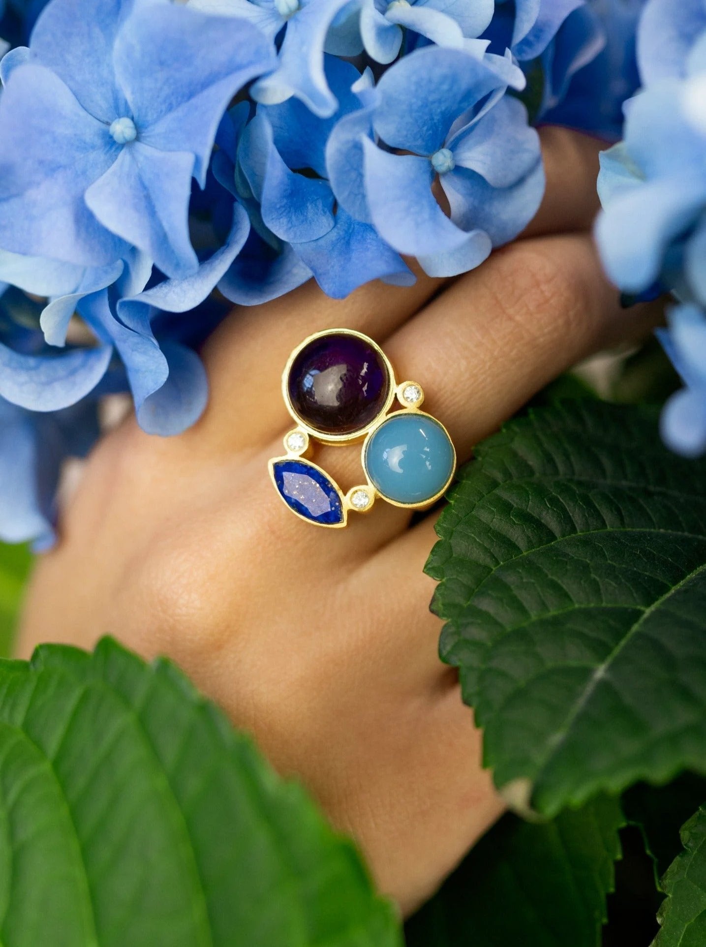 Three-Stone Statement Ring by Ash & Rose