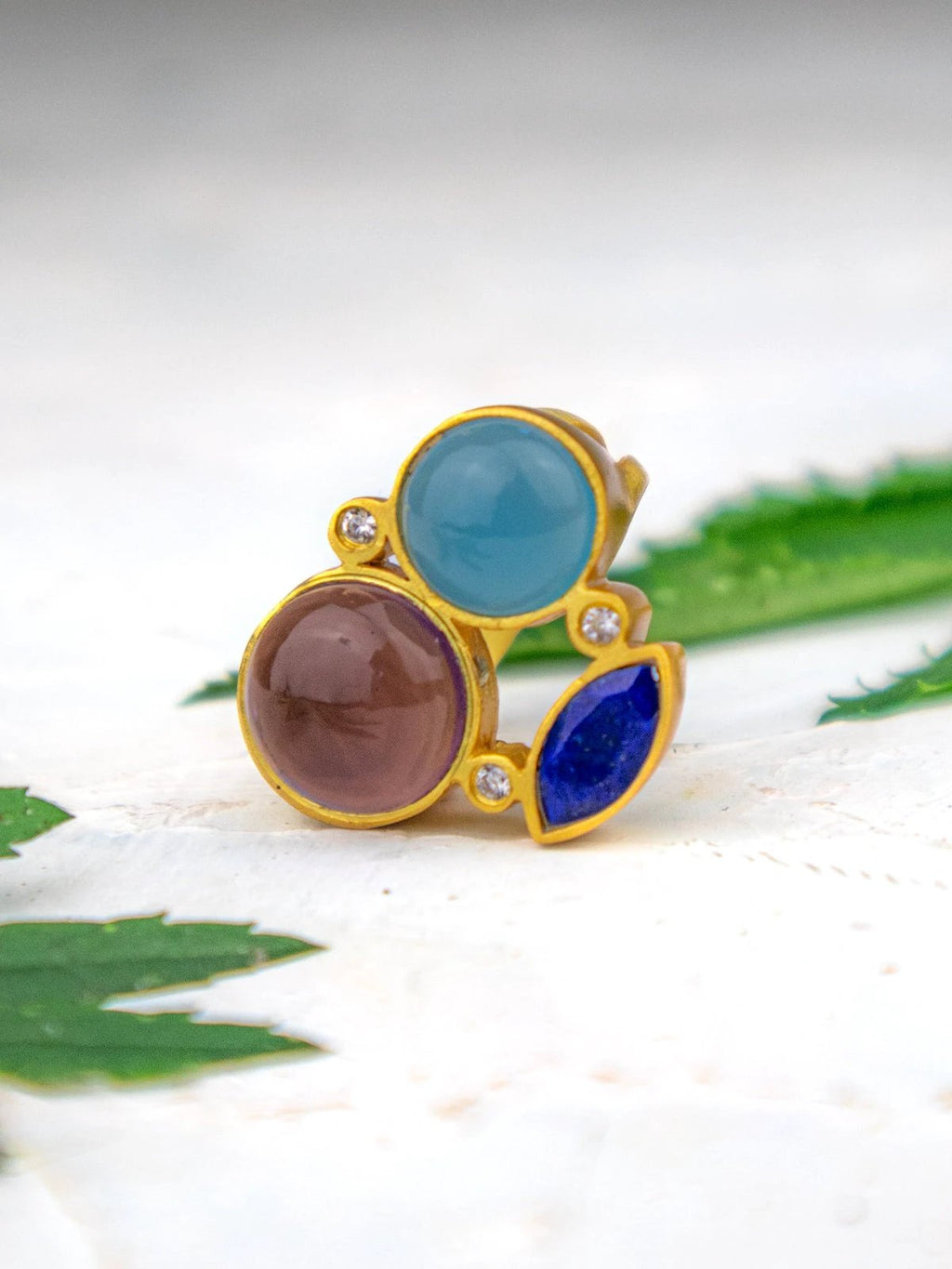 Three-Stone Statement Ring by Ash & Rose