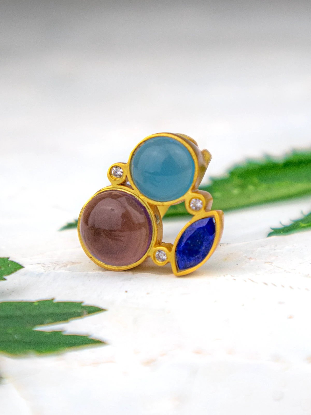 Three-Stone Statement Ring by Ash & Rose