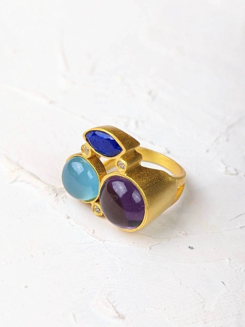 Three-Stone Statement Ring by Ash & Rose