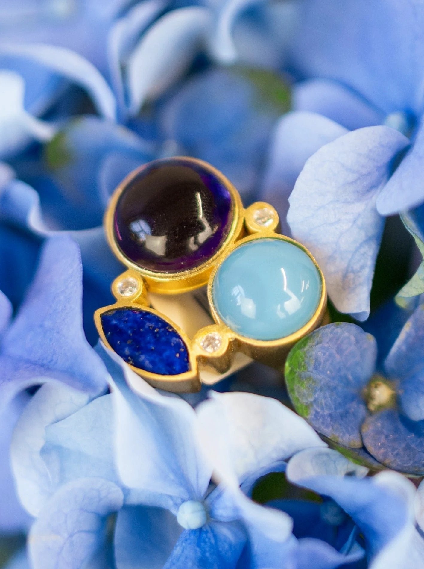 Three-Stone Statement Ring by Ash & Rose