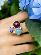 Three-Stone Statement Ring by Ash & Rose