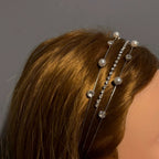 Three Strand Jeweled Headband Tiara | Party or Bridal Hair Accessory [Available in Gold or Silver] by The Bullish Store