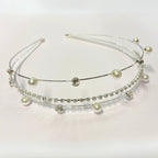 Three Strand Jeweled Headband Tiara | Party or Bridal Hair Accessory [Available in Gold or Silver] by The Bullish Store