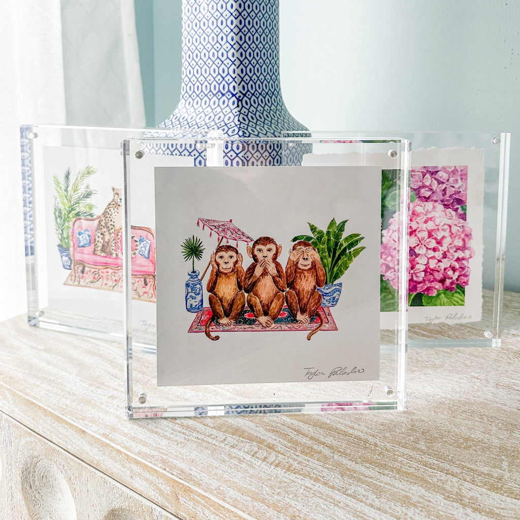 Three Wise Monkeys Print ART La Vie Bien Three Wise Monkeys Print