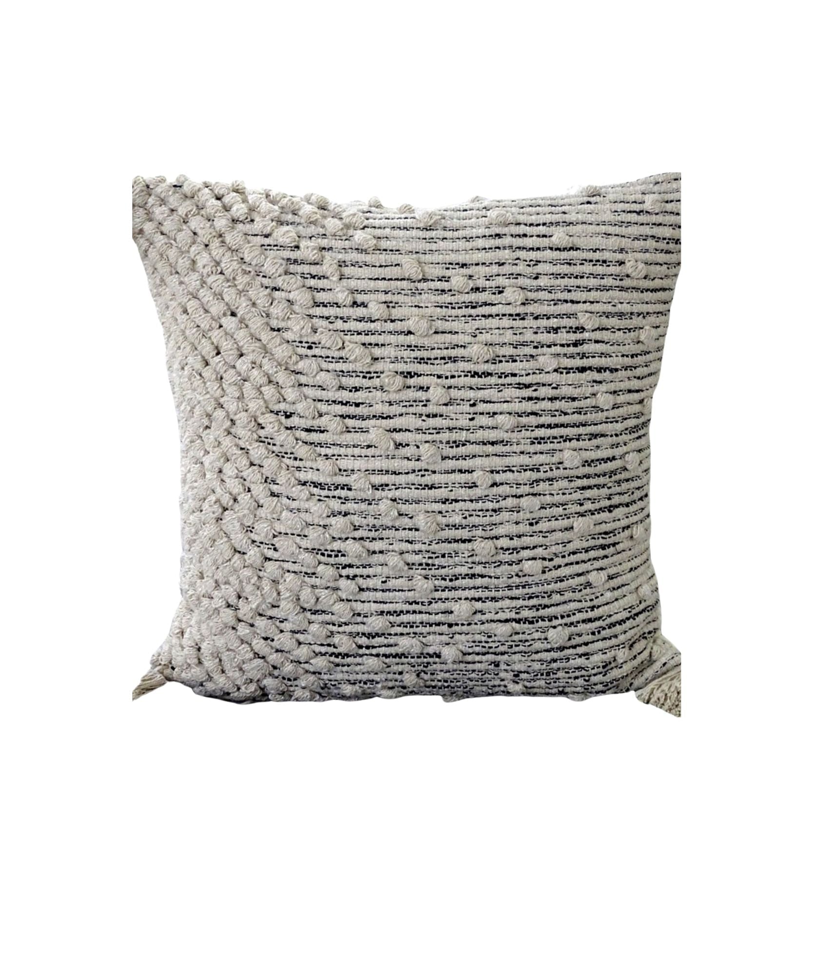 Throw Pillow Cover Beige Woven 20" X 20" with Insert Home Furnishings La Vie Bien Throw Pillow Cover Beige Woven 20" X 20" with Insert