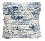 Throw Pillow Cover Blue & White Furry by Vibhsa