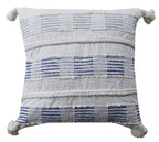 Throw Pillow Cover Blue & White Square 22" X 22" Insert Included Home Furnishings La Vie Bien Throw Pillow Cover Blue & White Square 22" X 22" Insert Included