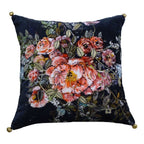 Black Velvet Throw Pillow Fall Collection Winter Roase 18" x 18"