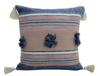 Throw Pillow with Tassels and Pom-Poms 20" x 20" Insert Included Throw Pillow La Vie Bien Throw Pillow with Tassels and Pom-Poms 20" x 20" Insert Included