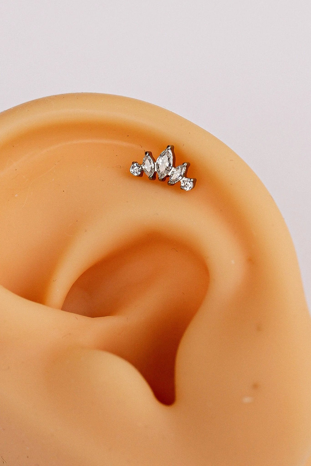 Tiara Flat Back Stud by Rose & Clay