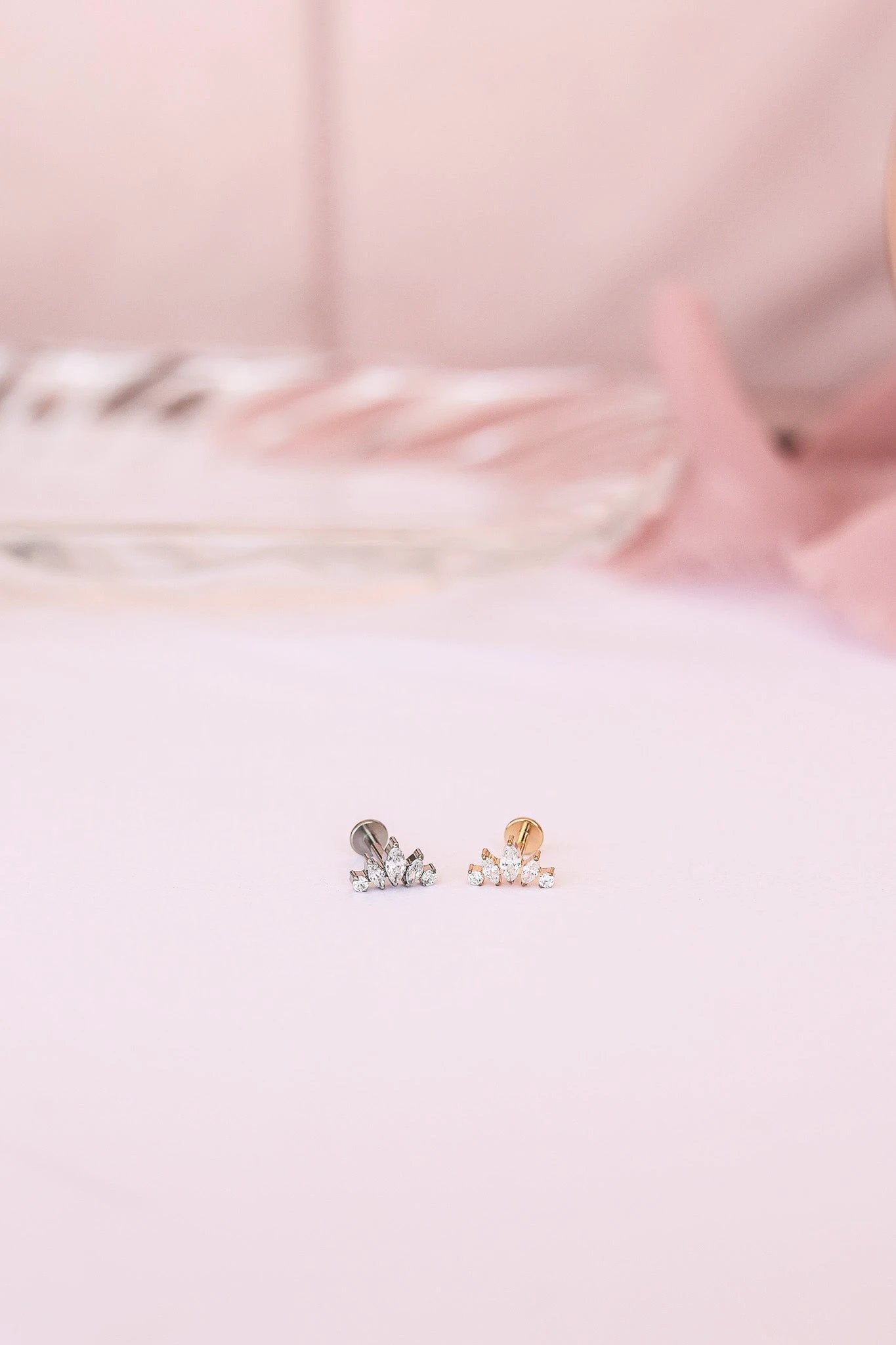Tiara Flat Back Stud by Rose & Clay