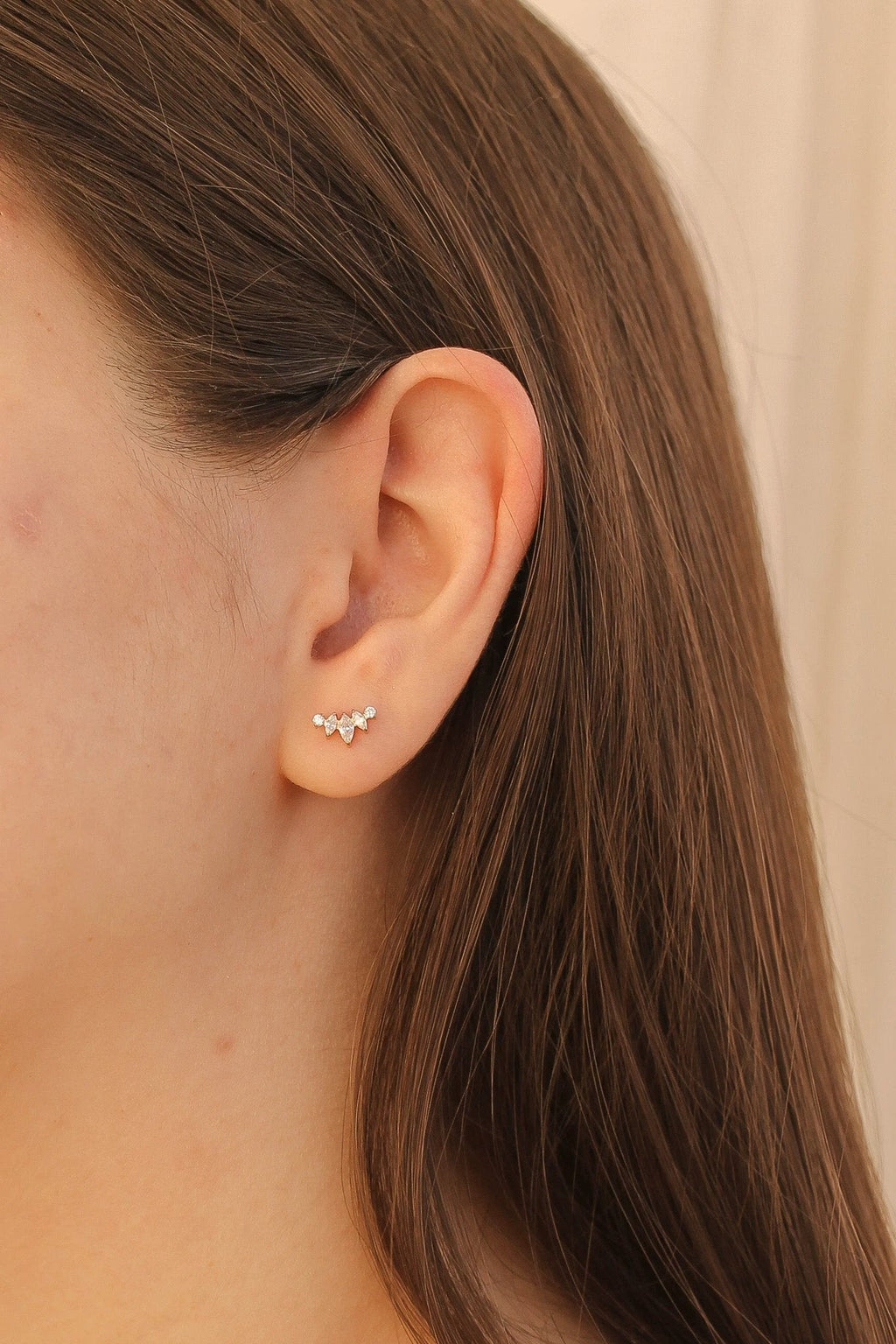 Tiara Flat Back Stud by Rose & Clay