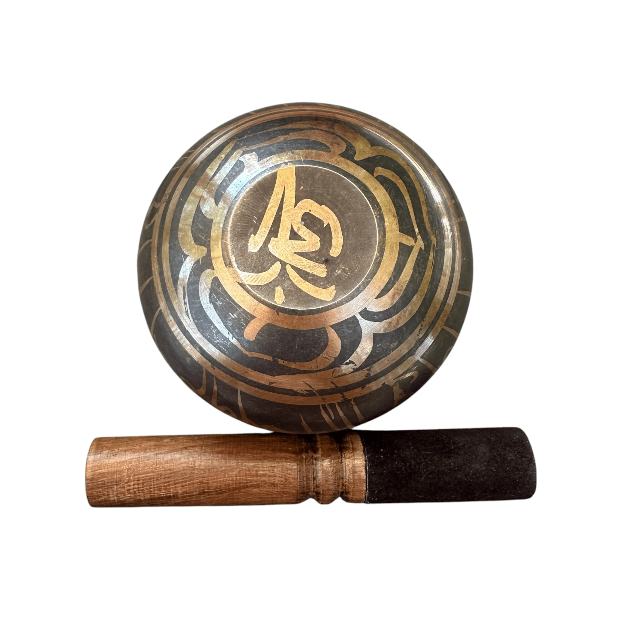 tibetan-singing-bowl-set-handcrafted-bronze-sound-bowl-with-wooden-mallet-silk-cushion-meditation-sound-healing-tool by Music Frog Co