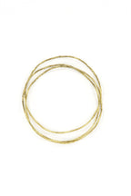 Tidalwave Hammered Brass Bangle Set by Fair Anita