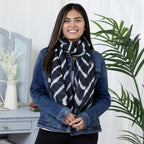 Tie-Dye Stripe Silk Scarf Scarves & Bandanas La Vie Bien Tie-Dye Stripe Silk Scarf