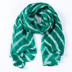 Tie-Dye Stripe Silk Scarf Scarves & Bandanas La Vie Bien Tie-Dye Stripe Silk Scarf