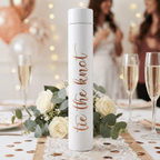 Tie The Knot Flask Bottle in White | Insulated Stainless Steel Wedding or Bridesmaid Gift by The Bullish Store