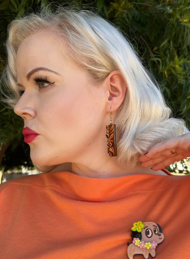 Tiki Totem Earrings by Miss Fluff x Lipstick & Chrome Earrings La Vie Bien Tiki Totem Earrings by Miss Fluff x Lipstick & Chrome