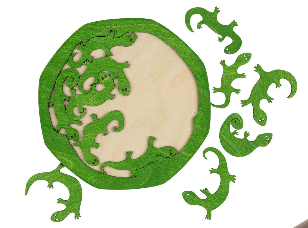 Wooden Lizard Puzzle