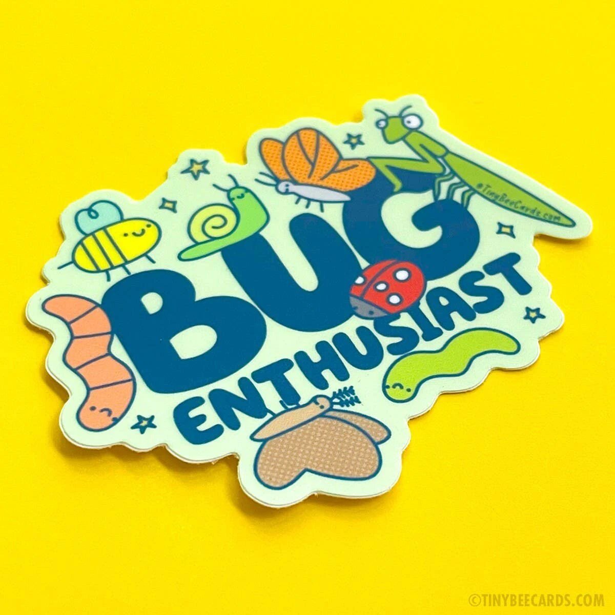 Tiny Bee Cards - Bug Enthusiast Insect Lover Vinyl Sticker by Tia Chucha's Centro Cultural & Bookstore