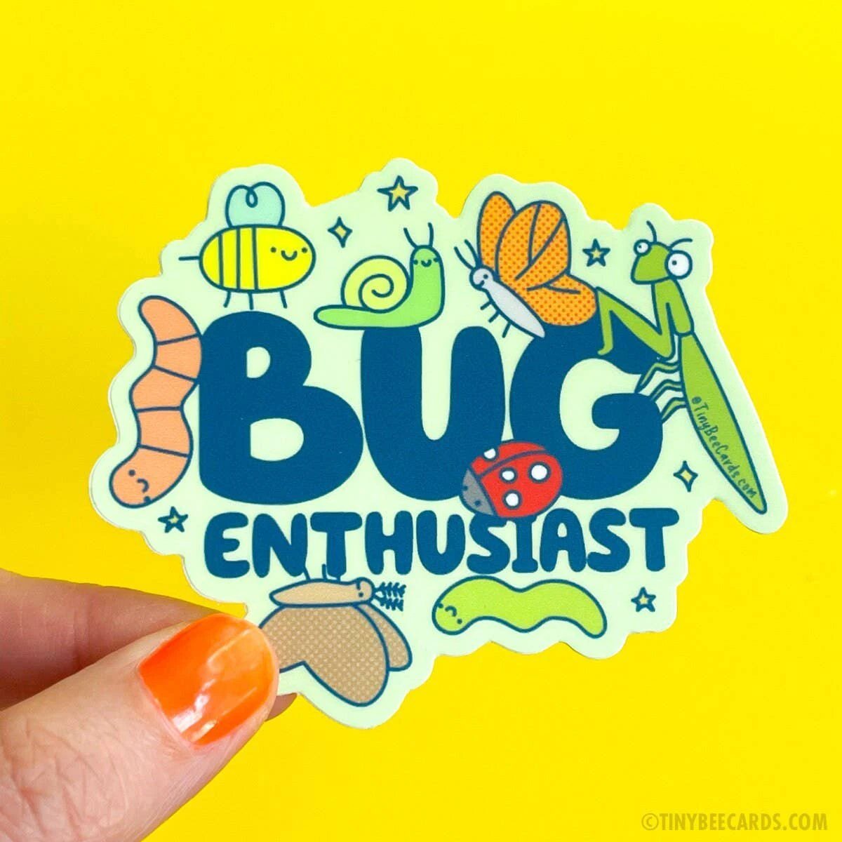 Tiny Bee Cards - Bug Enthusiast Insect Lover Vinyl Sticker by Tia Chucha's Centro Cultural & Bookstore