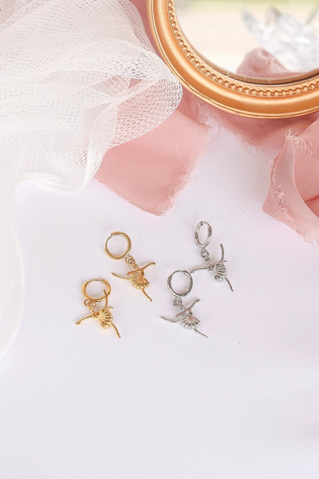 Tiny Dancer Huggie Hoop by Rose & Clay