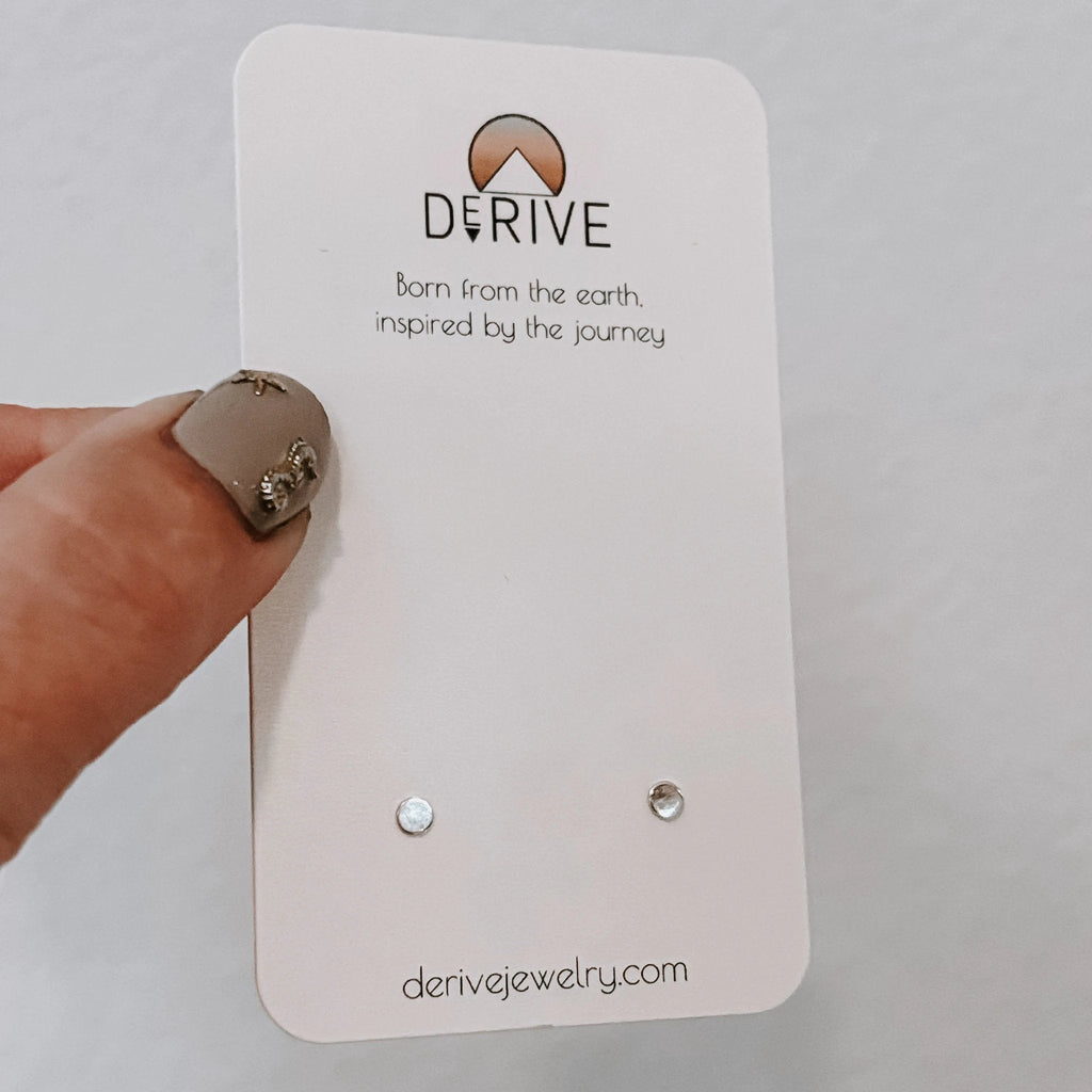 Tiny Dot Stud Earrings by Derive Jewelry