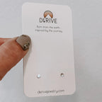 Tiny Dot Stud Earrings by Derive Jewelry