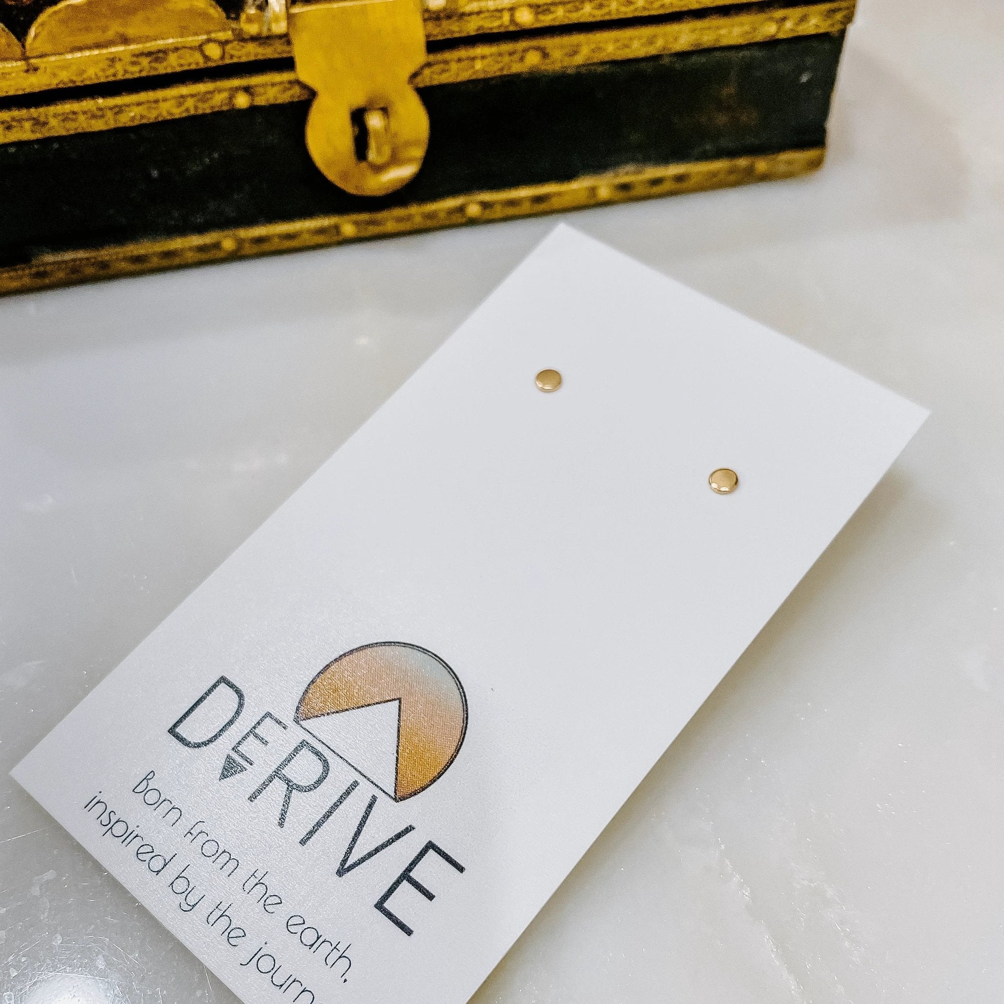 Tiny Dot Stud Earrings by Derive Jewelry