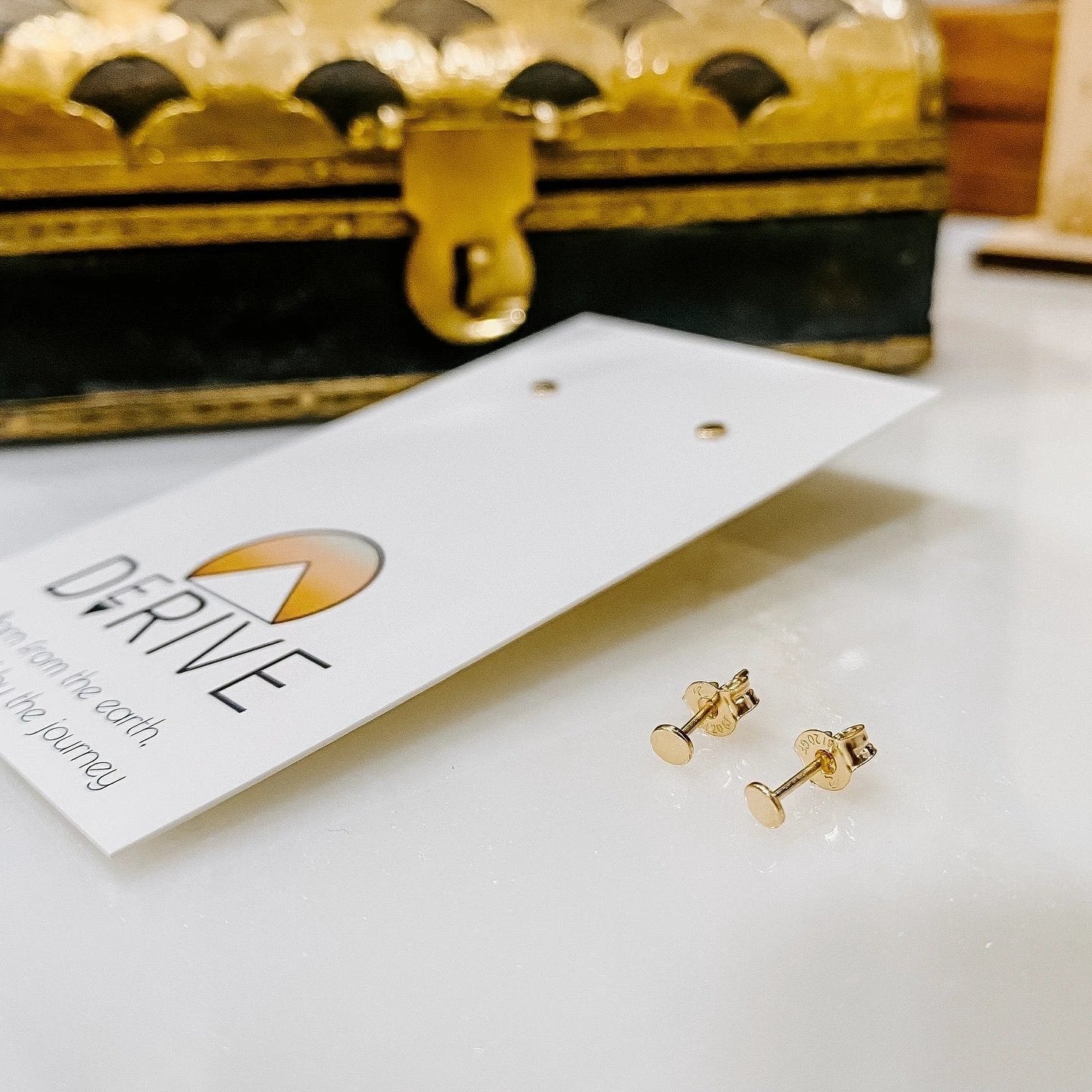 Tiny Dot Stud Earrings by Derive Jewelry