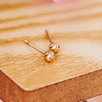 Tiny Gold Ball Stud Earrings Earrings La Vie Bien Tiny Gold Ball Stud Earrings