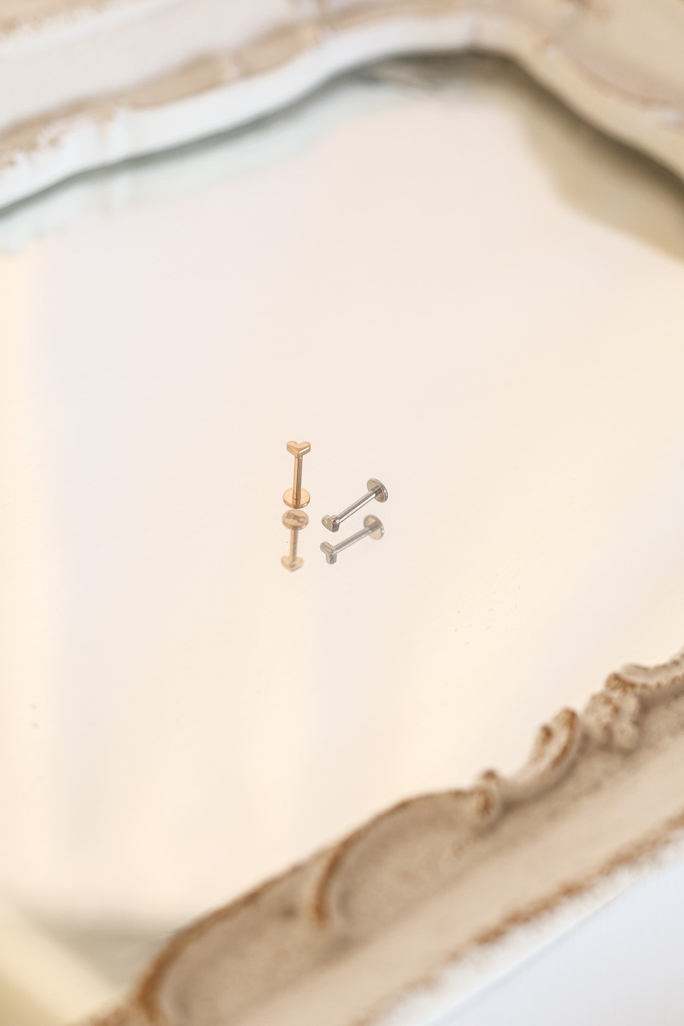 Tiny Heart Flat Back Stud La Vie Bien Tiny Heart Flat Back Stud