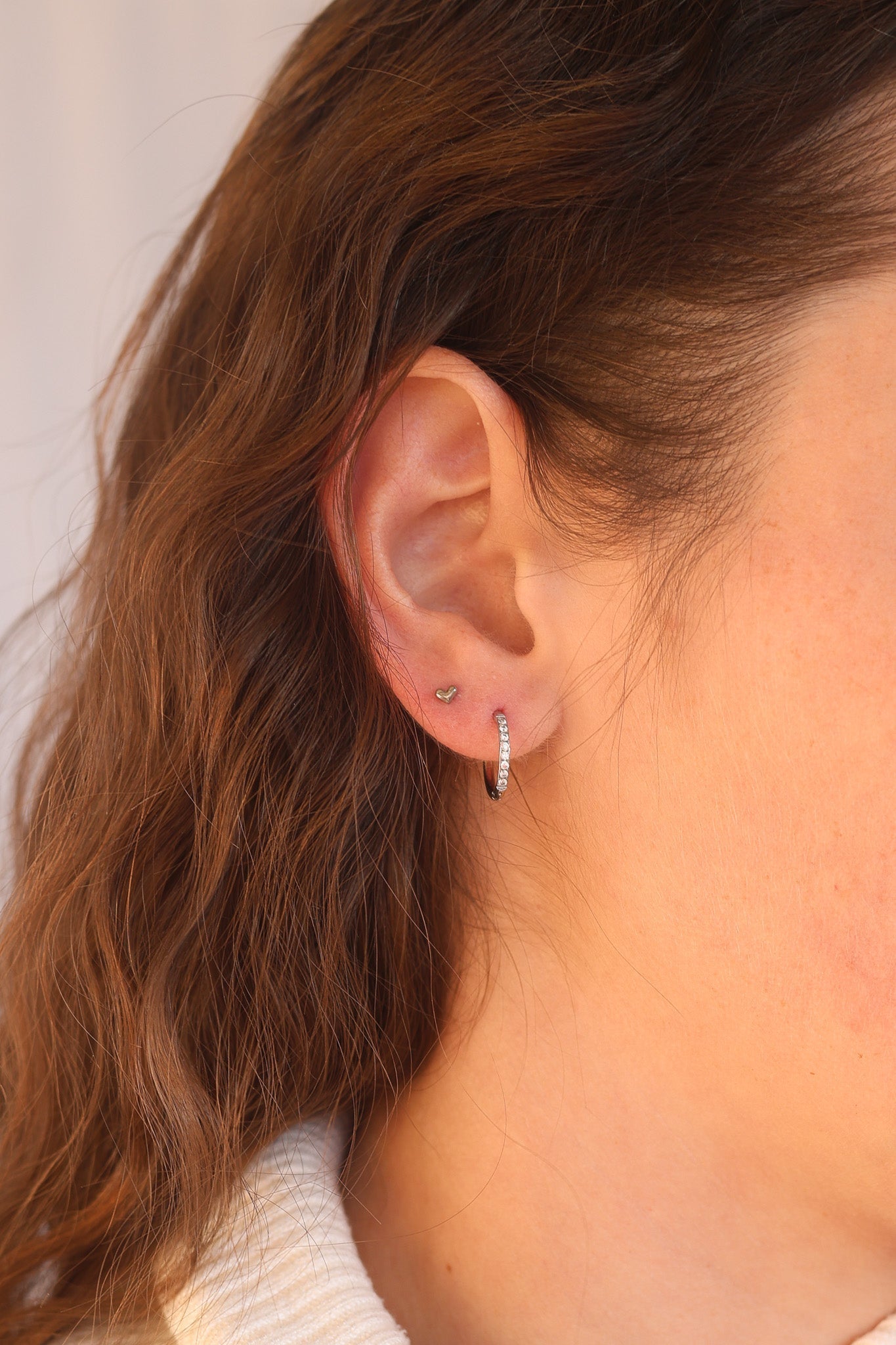 Tiny Heart Flat Back Stud La Vie Bien Tiny Heart Flat Back Stud