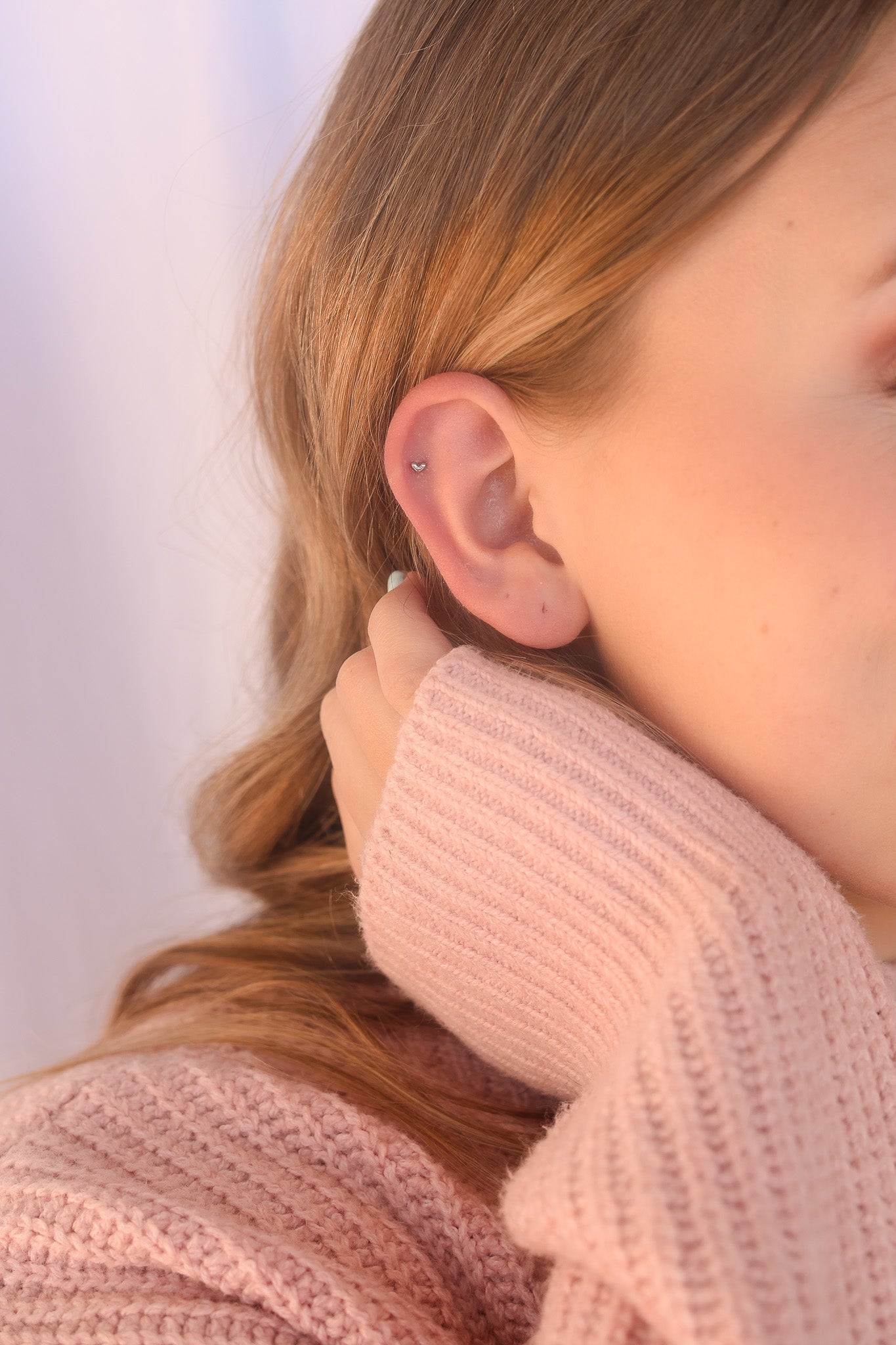 Tiny Heart Flat Back Stud La Vie Bien Tiny Heart Flat Back Stud