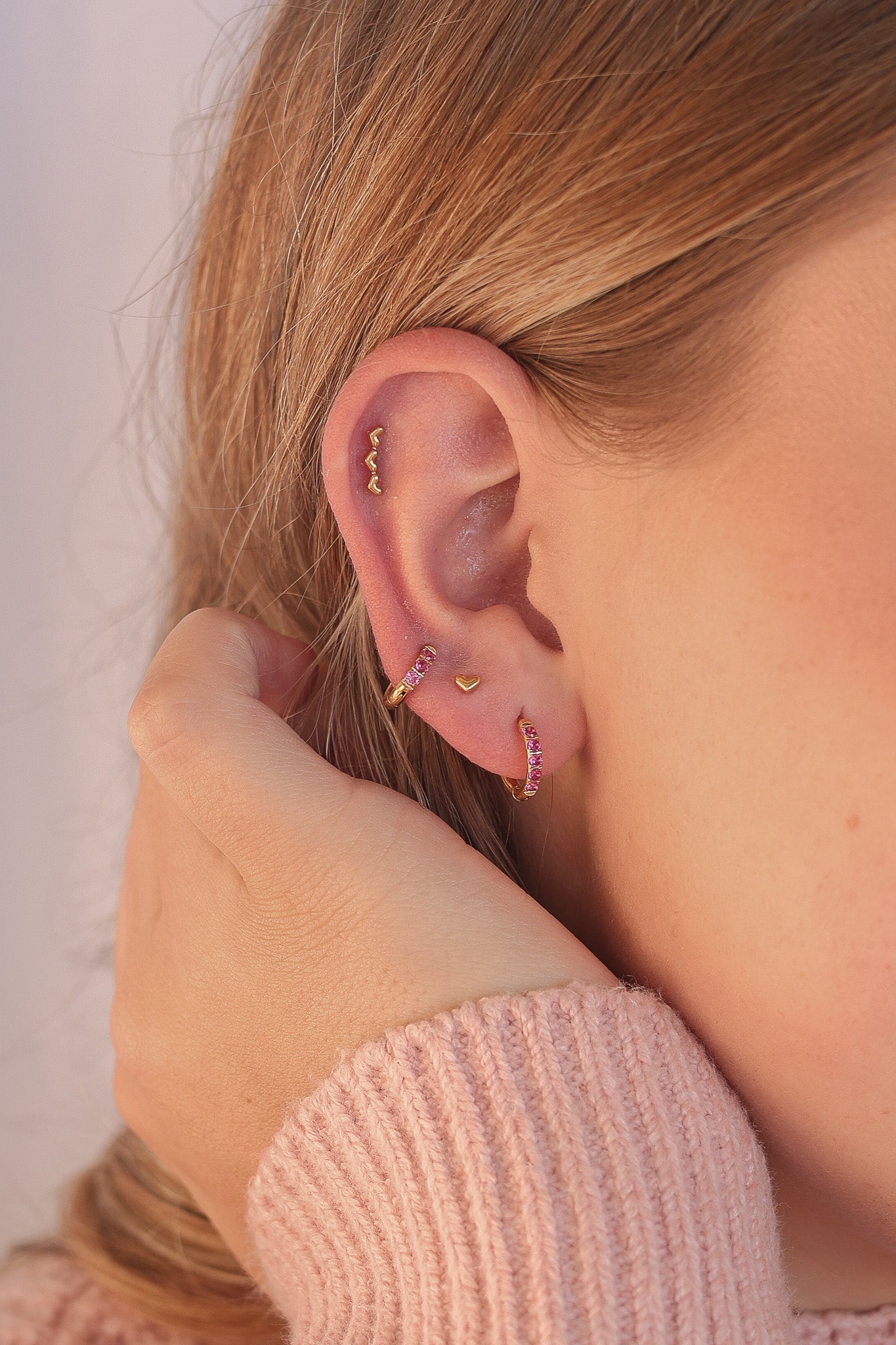 Tiny Heart Flat Back Stud La Vie Bien Tiny Heart Flat Back Stud