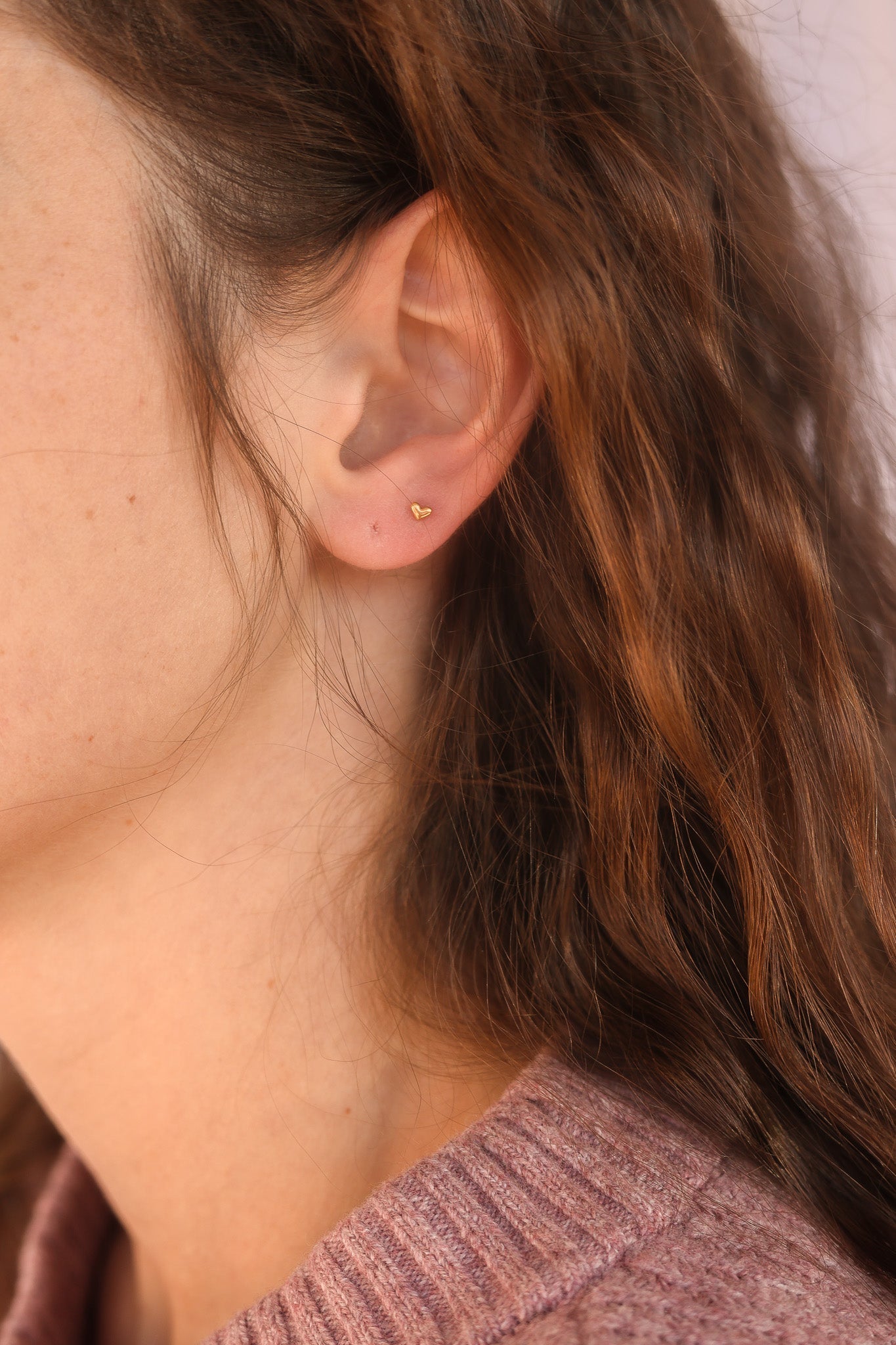 Tiny Heart Flat Back Stud La Vie Bien Tiny Heart Flat Back Stud