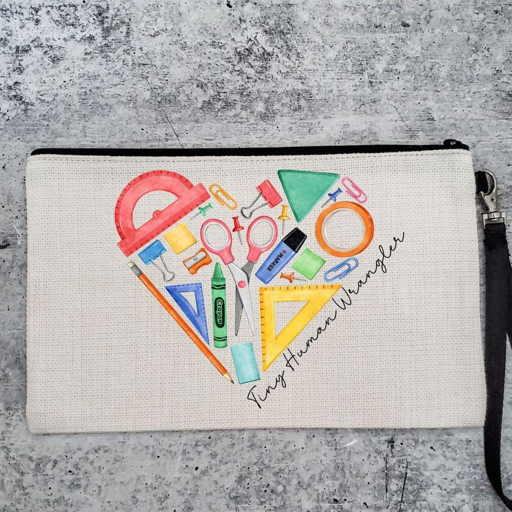 Tiny Human Wrangler Make - up bag for Teacher Pouches & Totes La Vie Bien Tiny Human Wrangler Make - up bag for Teacher