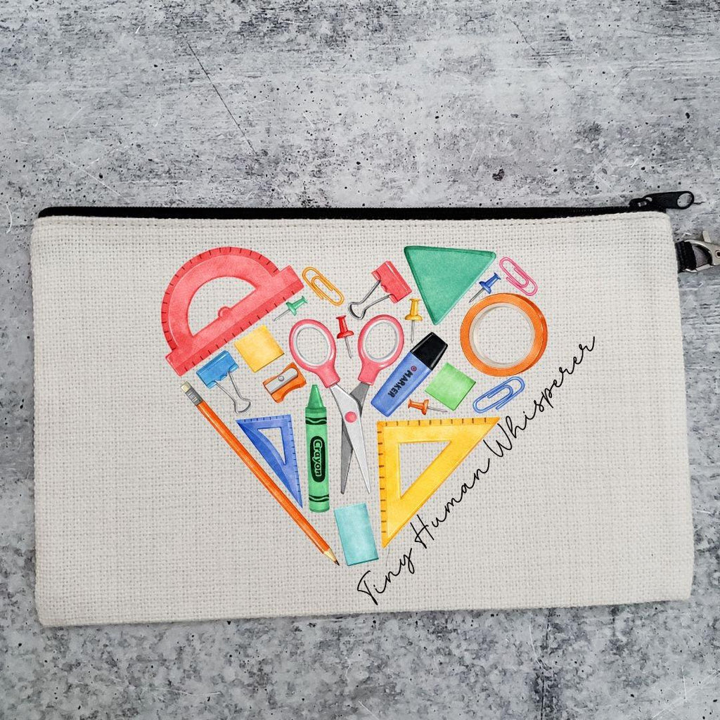Tiny Human Wrangler Make - up bag for Teacher Pouches & Totes La Vie Bien Tiny Human Wrangler Make - up bag for Teacher