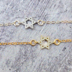 Tiny Star of David Crystal Necklace by Salt Sparkle Shalom