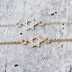 Tiny Star of David Crystal Necklace by Salt Sparkle Shalom