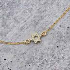 Tiny Star of David Crystal Necklace by Salt Sparkle Shalom