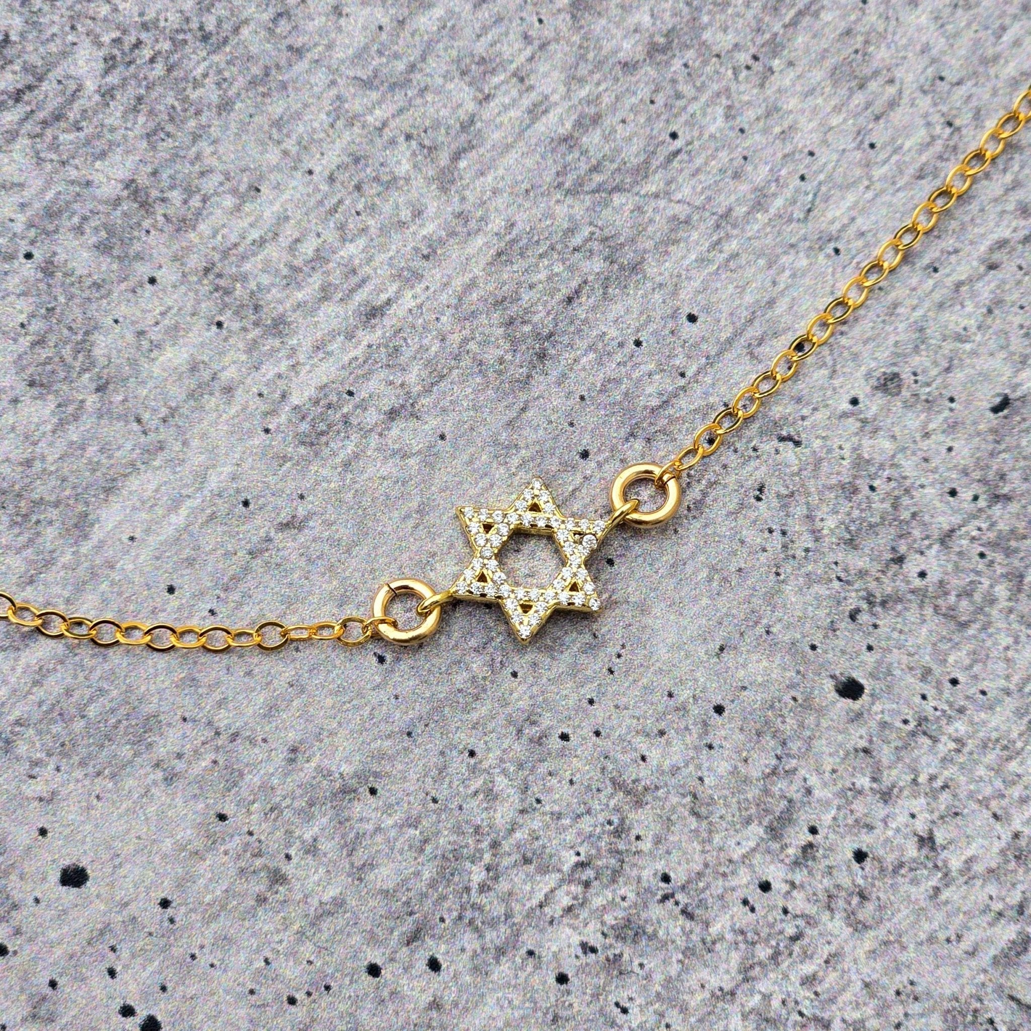Tiny Star of David Crystal Necklace