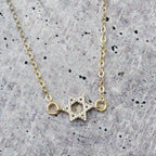 Tiny Star of David Crystal Necklace by Salt Sparkle Shalom