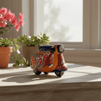 Colorful Talavera Scooter Planter | Mexican Art Decor