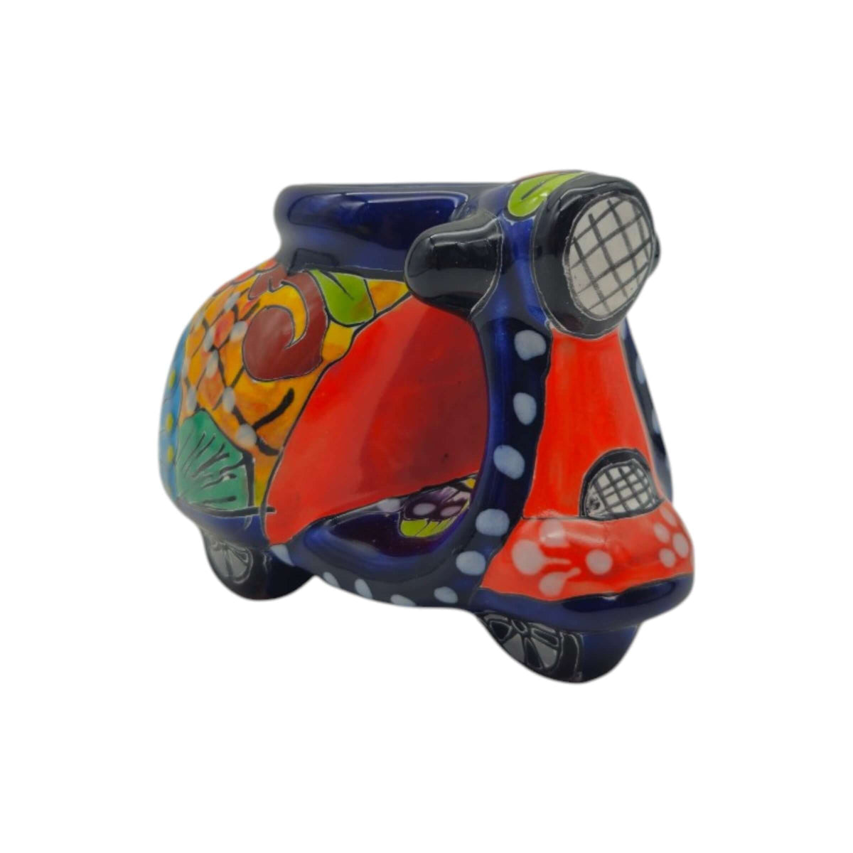 Colorful Talavera Scooter Planter | Mexican Art Decor