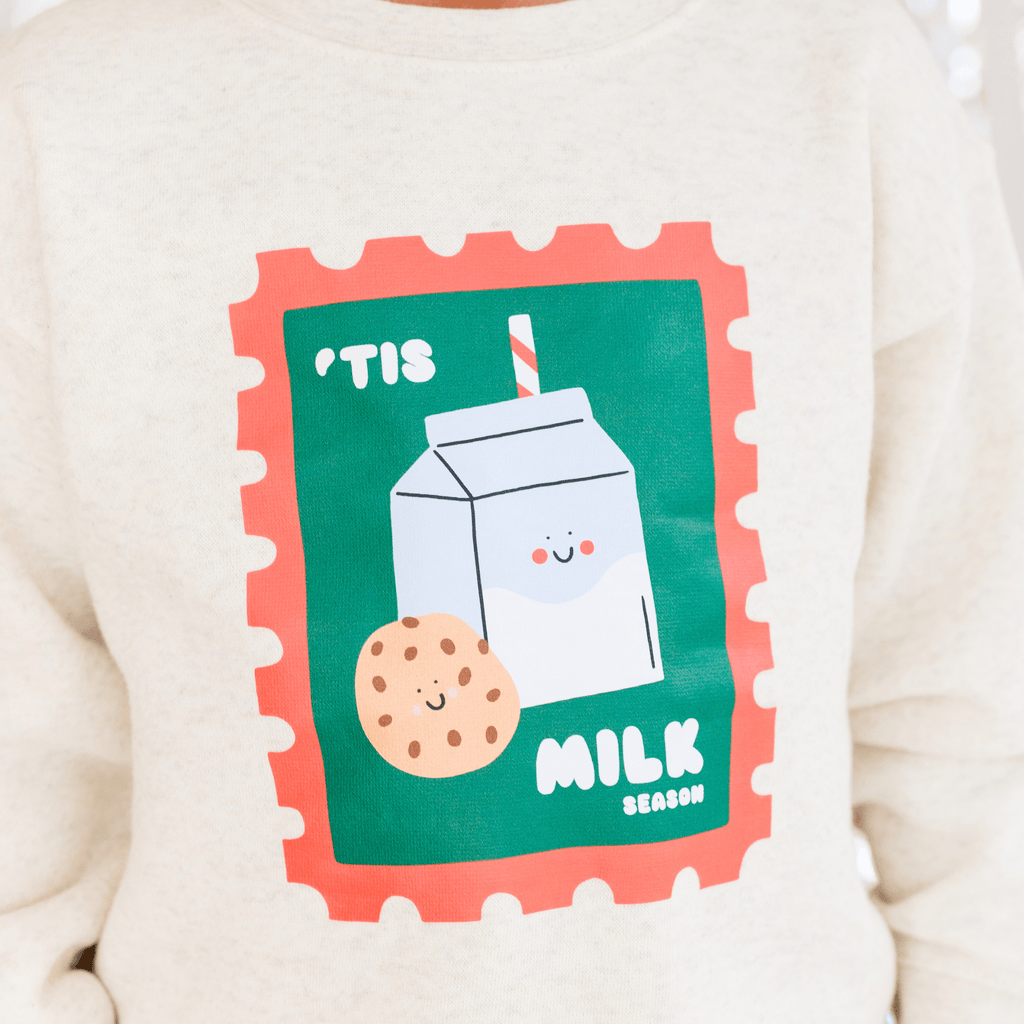 'Tis Milk Season toddler and youth Sweatshirt by Benny and Ray Apparel